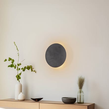 TK Lighting wandlamp Lunia New, zwart, Ø 20 cm