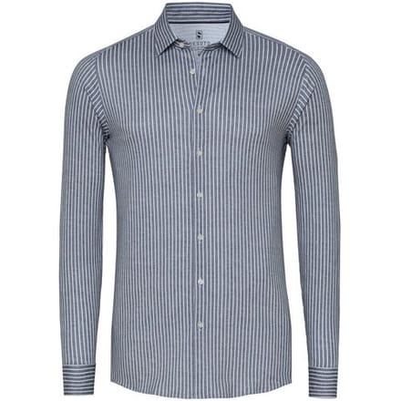Desoto Overhemd Twill Stripe Pattern Casual Kent Zwart / male