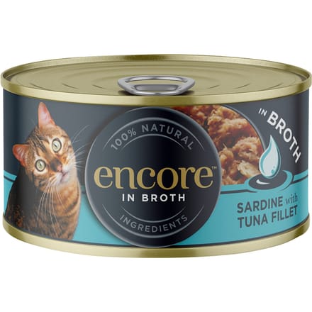 16x 70g Encore Blik sardine en tonijnKattenvoer Nat