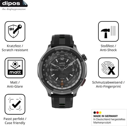dipos – 2x Matte Pantserfolie geschikt voor Rollme G6 | 9H Screenprotector