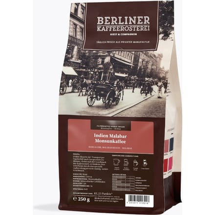 Berliner Kaffeerösterei India Malabar Monsoon koffie 250g