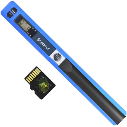 Draagbare handheld draadloze scanner A4-formaat 900DPI JPG/PDF-formaat LCD-scherm met bescherming blauw