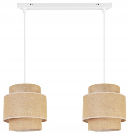 Boho Hanglamp Jute Beige Wit Metaal E27 - Stijlvolle Verlichting