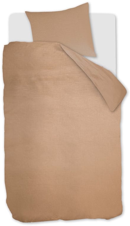 Linolux Dekbedovertrek Mousseline Light Brown 1 persoons