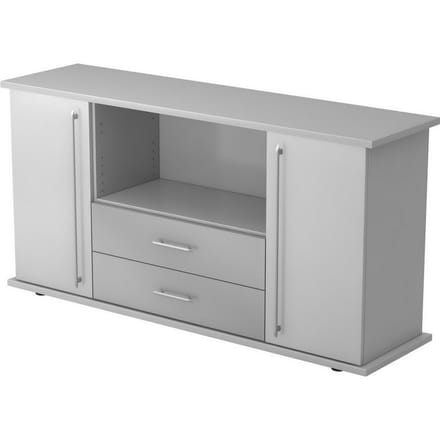 KAPA SB | Dressoir | met deuren + laden - Grijs Rail handvat (kunststof)