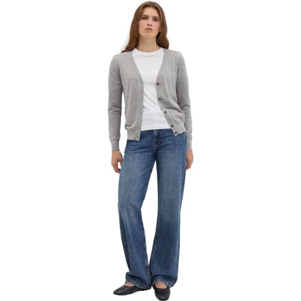 V-hals Wol en Zijde Cardigan Dames Stefanel