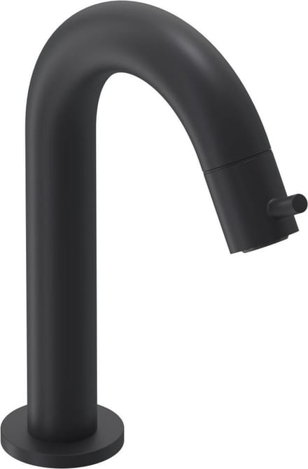 IVY Bond fonteinkraan met gebogen uitloop model S 19,4 cm, mat zwart PED