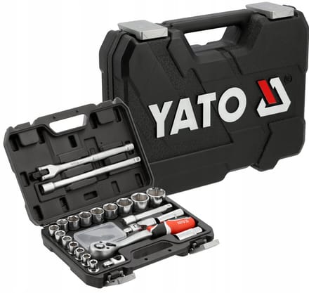 Yato 24-delige DOPPENSET 1/2" Gereedschapskoffer CRV Staal