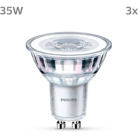 Philips LED Spot - 35 W - GU10 - Warmwit licht - 3 stuks