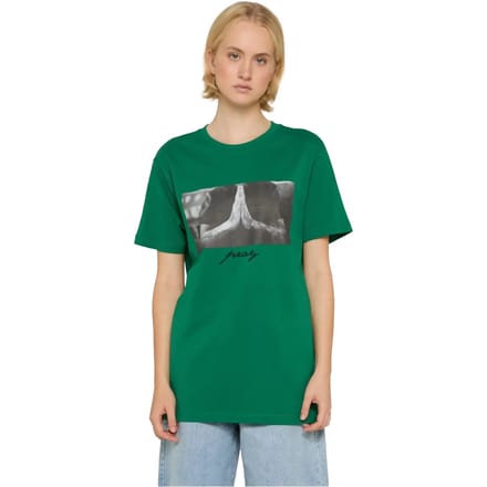 Mister Tee - Pray Dames Tshirt - S - Donkergroen