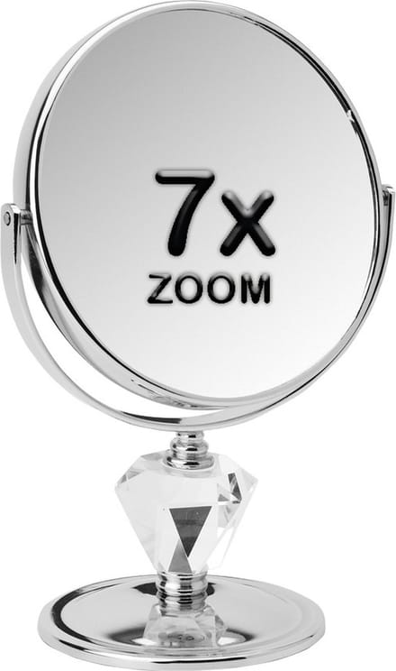 Metalen spiegel diamant spiegel 7x vergroting - Ø15cm