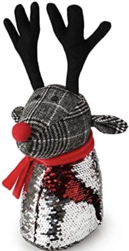 Homezone - Kerstmis - Deurstop - Rendier Rudolf - 33cm - Kerst decoratie