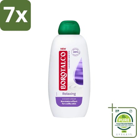 7 x Borotalco - Douchegel - Relaxing - Lavender & Iris - 250 ml - Grootverpakking - Douchegel - Lavendel - Iris - Ontspannend - Hydraterend