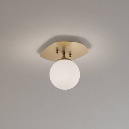 Opviq Plafondlamp Well, goudkleurig, glas, Ø 20 cm, E14