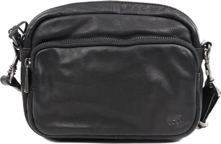 Bear Design Peggy Leren Schoudertas / Crossbodytas - Zwart