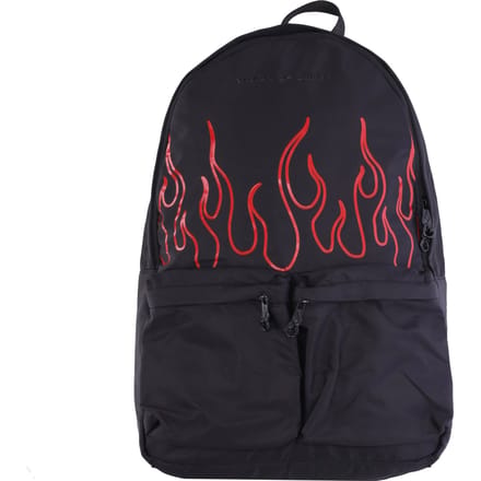 Flames Backpack Herenrugzak Zwart/rood