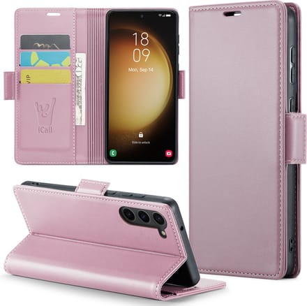 Hoesje geschikt voor Samsung Galaxy S23 Plus - HyperCase Book Cover Kunstleer Rose