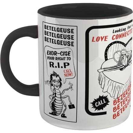 Beetlejuice Call Now Mug - Black