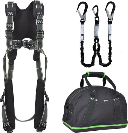 Kratos Complete set valbeveiliging Comfort - Dubbele leeflijn 2m - Maat L-XXL