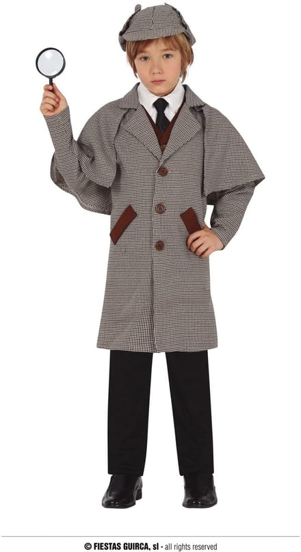Fiestas Guirca Kostuum Detective Junior Grijs Maat 5-6 Jaar