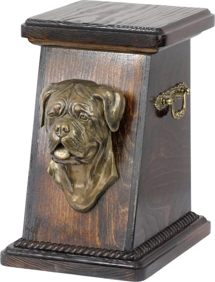 Elegante urn voor hondenas met beeld van Dogue de Bordeaux