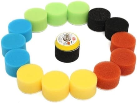 Polijst Pads - Schuim Pads - Auto Polijsten - Brede Toepassing - 16 Stuks - Diverse Kleuren