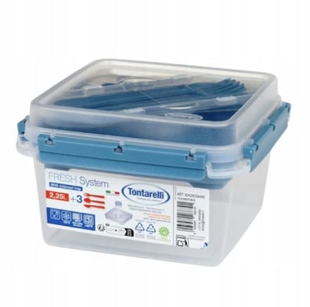 Tontarelli lunchboxset 2,25 l blauw