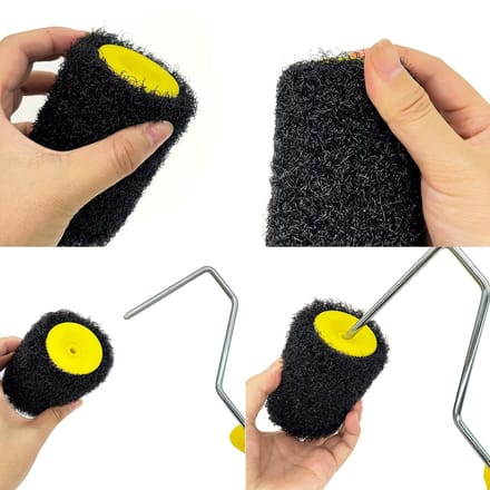 4-Inch Gipsplaat Structuurroller – DIY Muur en Plafond Schilderroller, Textuur Roller Borstel voor Glad & Structuur Schilderwerk