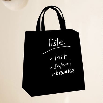 Schoolbordsticker - uitwisbare zelfklevende muurstickers - lunchtas - 40x30cm