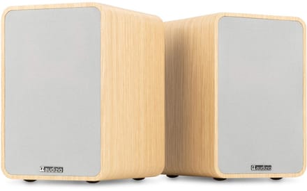 HiFi speakerset - Audizio KS10 - Actieve speaker set - HDMI ARC - Bluetooth - 120W - Lichte houtlook