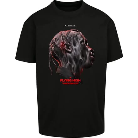 Mister Tee - Flying High Oversize Heren T-shirt - S - Zwart