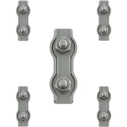 Kpe Holland Dubbele Draadklemset - Rvs 316 - 2mm - 5 Stuks