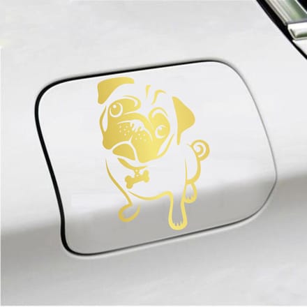 Bumpersticker - Hond - 15 X 10 - Goud