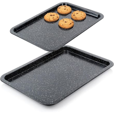Bakplaat Graniet 38x26,5 / 43x29 cm 2 stuks - voor Bakken - voor De Oven