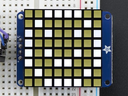 8x8 Ultra Bright Square White LED Matrix + Backpack Adafruit 1857