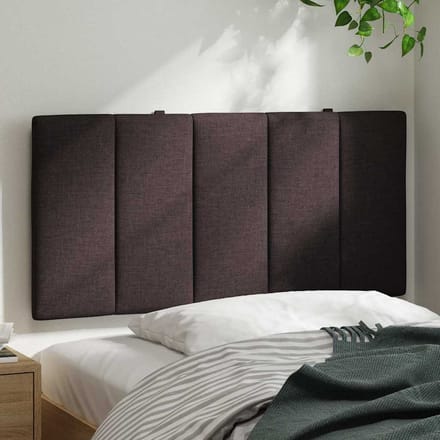 vidaXL - Hoofdbordkussen - "Hanko" - 100 - cm - stof - donkerbruin
