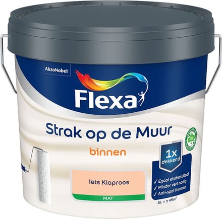 Flexa - Strak Op De Muur Binnen Mat - Iets Klaproos - Mengverf - 5 L