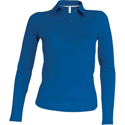 Kariban Damespolo lange mouwen K244 - Light Royal Blue - M
