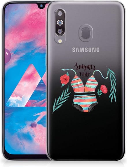 Back Cover voor Samsung Galaxy M30 Telefoonhoesje met Naam Boho Summer