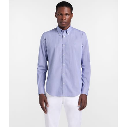 regular fit man blauwe lucht