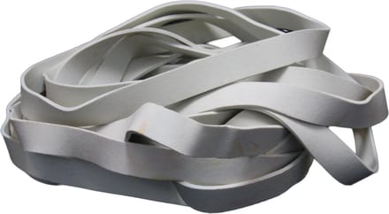 1 kg - Elastiek - wit - diameter 100mm - breedte 10mm - in zak - ca 170 stuks