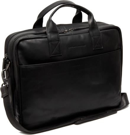 The Chesterfield Brand Frazer Waxed Pull Up Laptoptas - 15 inch - Zwart