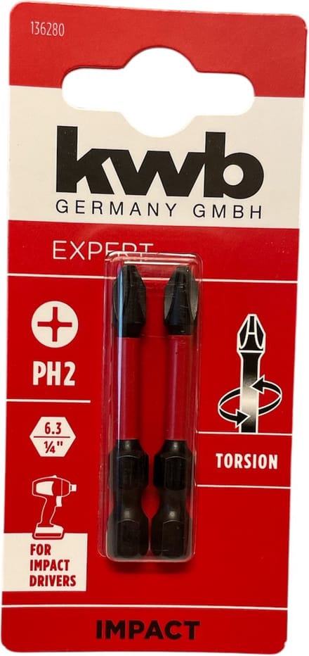 KWB 2 bitjes torsion 50 mm PH2 s2