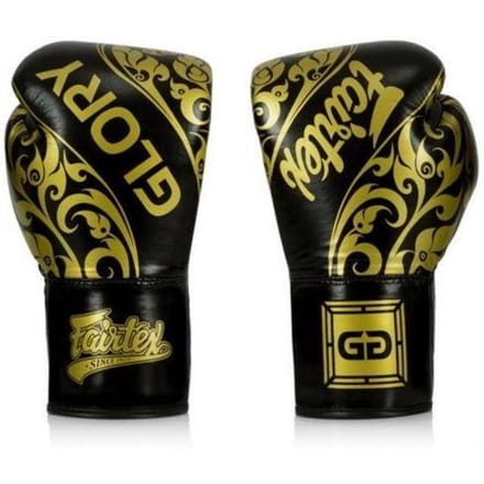 Fairtex BGLG2 Serie - Leren Bokshandschoenen - Zwart - 14oz