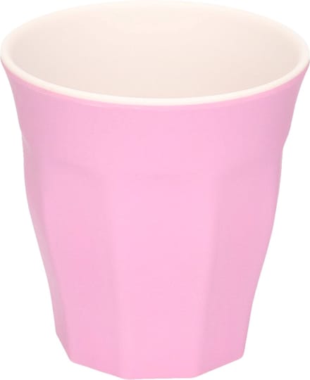 Onbreekbare kunststof/melamine - roze - drinkbeker - 9 x 8.7 cm - outdoor