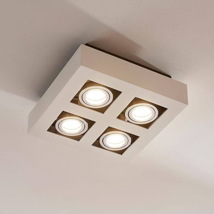 Arcchio - buitenspot - 4lichts - Aluminium - H: 8.5 cm - GU10 - wit