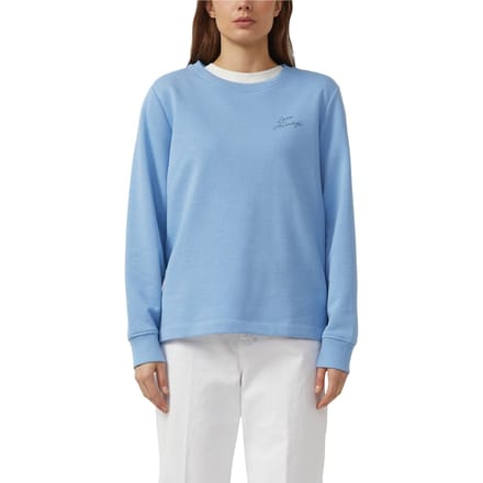Sweatshirt met print op de rug en langere achterkant dames s.Oliver