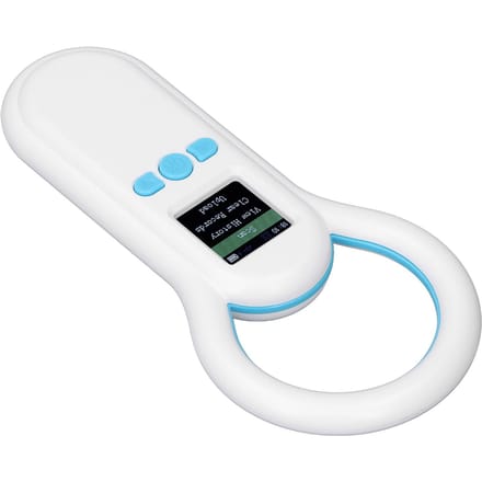 Huisdier Microchip Scanner 134.2KHz Draagbare Dier Oorlabel ID Lezer 1.44 Inch TFT Display Scherm 500 white