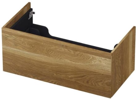 INK - Onderkast 1 Lade Push 2 Open Bestaande Uit - 900x450x376 Mm - Massief Eiken Aqua