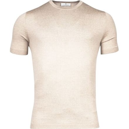 Thomas Maine Trui Fine Merino Crew Neck Short Sleeve Single Knit Kitt / male